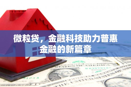 班玛微粒贷，金融科技助力普惠金融的新篇章