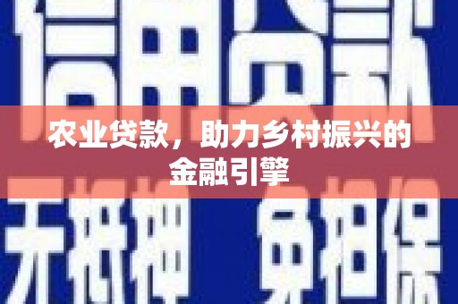 班玛农业贷款，助力乡村振兴的金融引擎