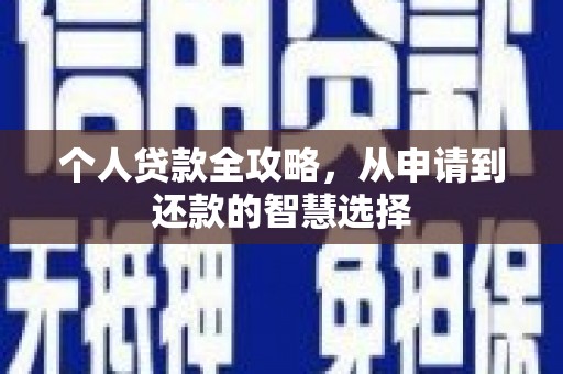 班玛个人贷款全攻略，从申请到还款的智慧选择