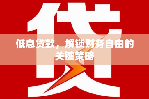 班玛低息贷款，解锁财务自由的关键策略