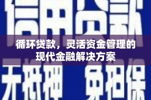 班玛循环贷款，灵活资金管理的现代金融解决方案