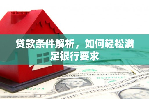 班玛贷款条件解析，如何轻松满足银行要求