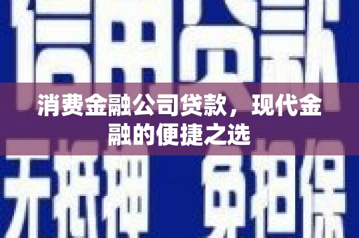 班玛消费金融公司贷款，现代金融的便捷之选