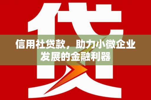 班玛信用社贷款，助力小微企业发展的金融利器