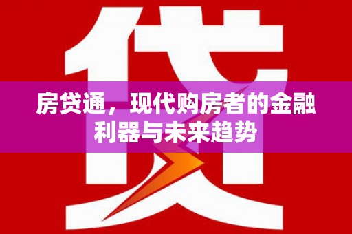 班玛房贷通，现代购房者的金融利器与未来趋势