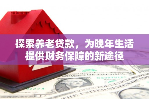 班玛探索养老贷款，为晚年生活提供财务保障的新途径