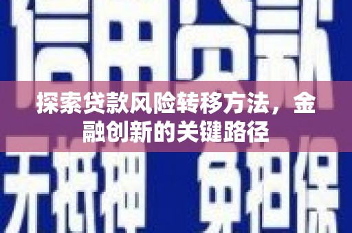 班玛探索贷款风险转移方法，金融创新的关键路径