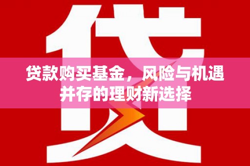 班玛贷款购买基金，风险与机遇并存的理财新选择