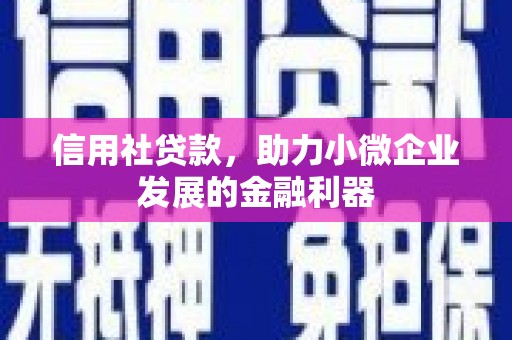 班玛信用社贷款，助力小微企业发展的金融利器