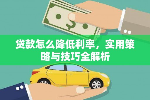 班玛贷款怎么降低利率，实用策略与技巧全解析