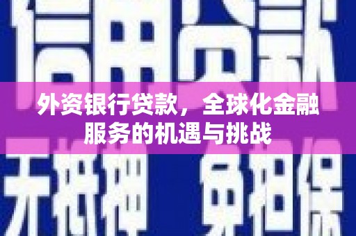 班玛外资银行贷款，全球化金融服务的机遇与挑战