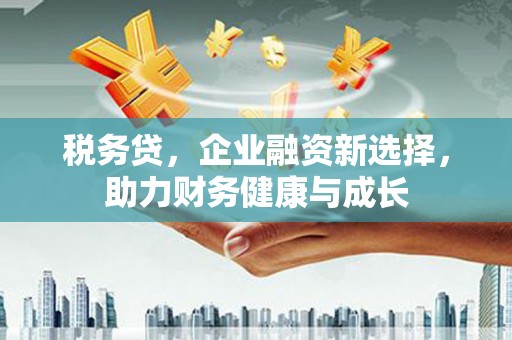班玛税务贷，企业融资新选择，助力财务健康与成长